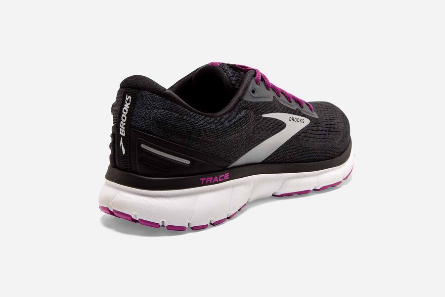 Brooks Running Shoes Womens Black/Purple - Trace Road - 9431-KBSAT